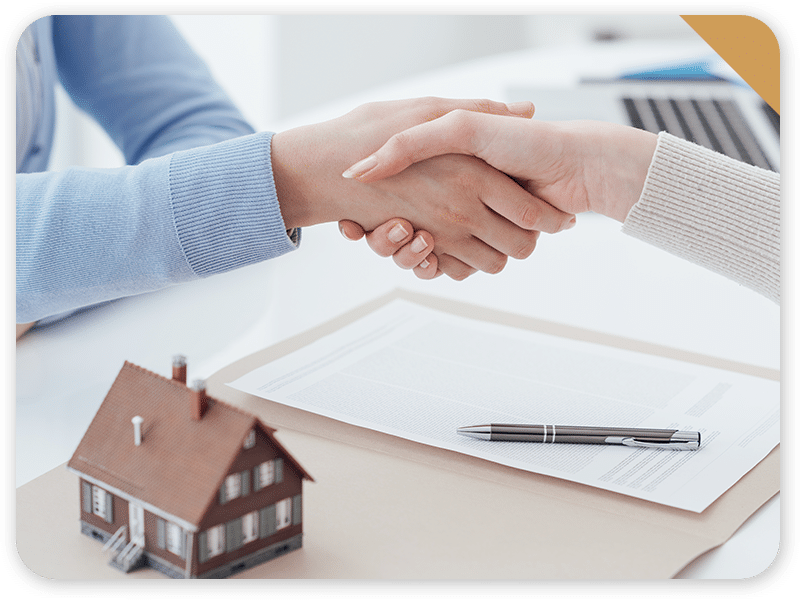 business handshake, home loan concept